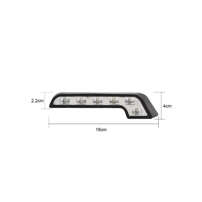 Dnevna svjetla Superlight RL 6 LED 400 LM zakrivljena