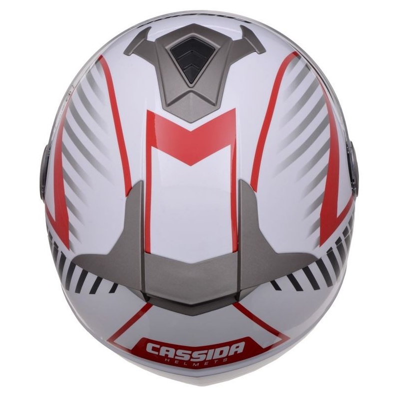 Kaciga za motor Cassida Magnum crno-bijelo-crvena