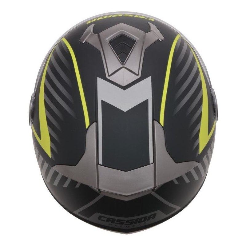 Kaciga za motor Cassida Magnum crno-sivo-fluo žuta