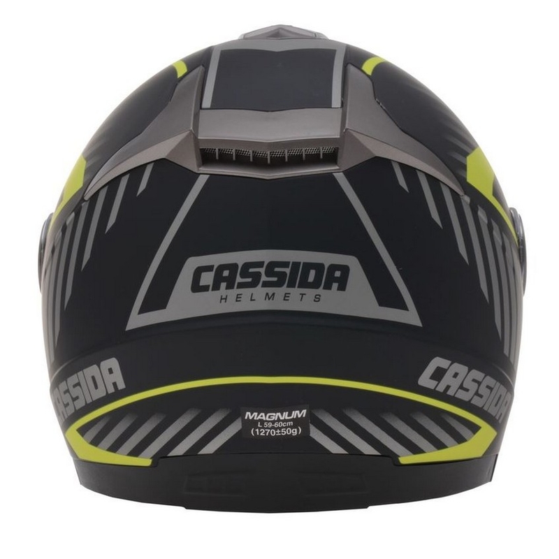 Kaciga za motor Cassida Magnum crno-sivo-fluo žuta