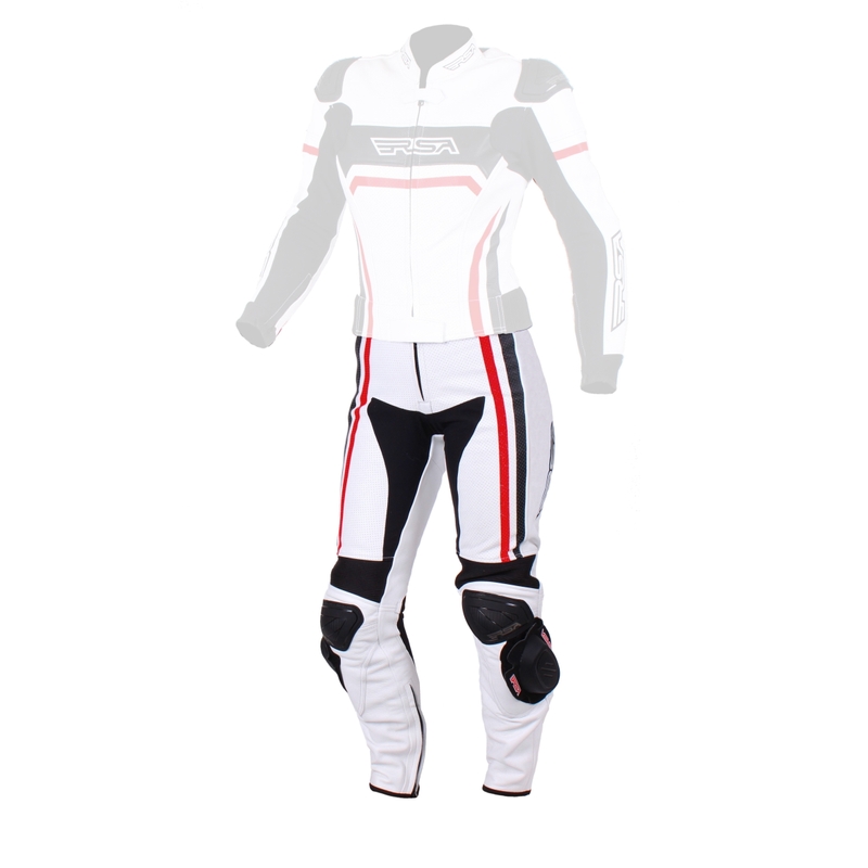 Ženskih motorističkih hlača RSA Virus bijelo-crno-crvene rasprodaja