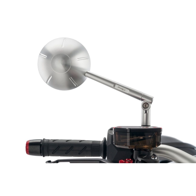 Zpětné zrcátko PUIG RETRO anodized aluminium pravé (včetně kitu adaptéru)