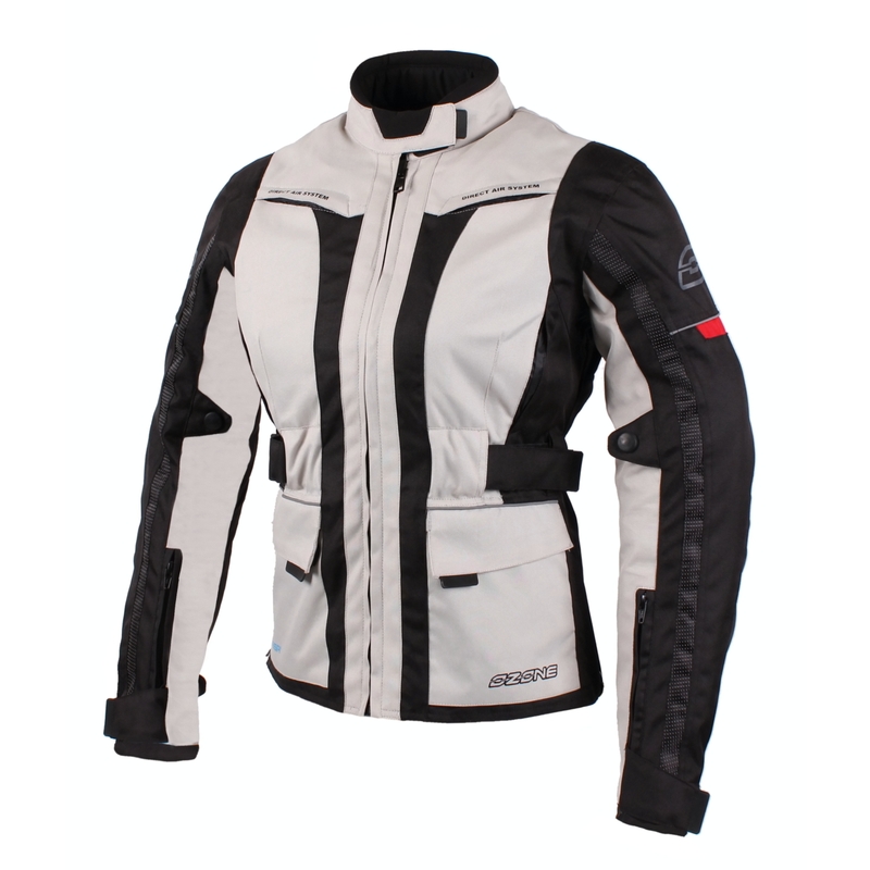 Ženska motoristička jakna Ozone Madame sivo/crna rasprodaja