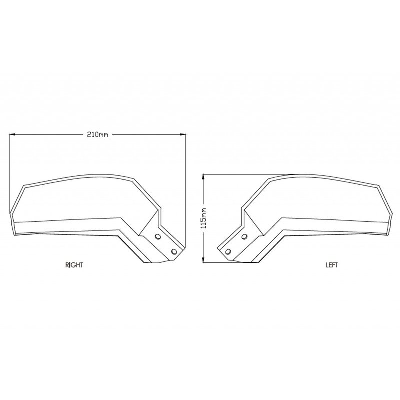Chrániče páček PUIG EXTENSION průhledný