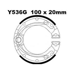 Sada brzdových čelistí EBC drážkovaný včetně pružin