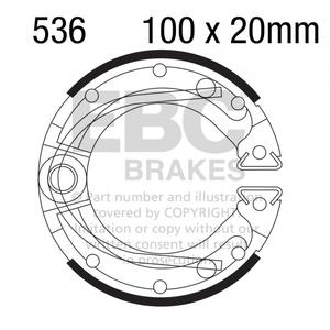 Sada brzdových čelistí EBC včetně pružin