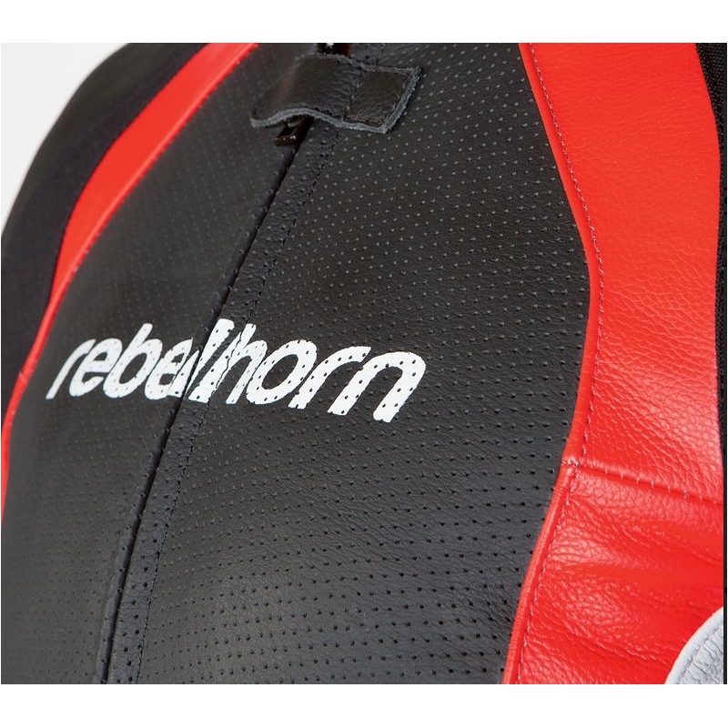 Motociklistička jakna Rebelhorn Piston II crna/bijela/crvena
