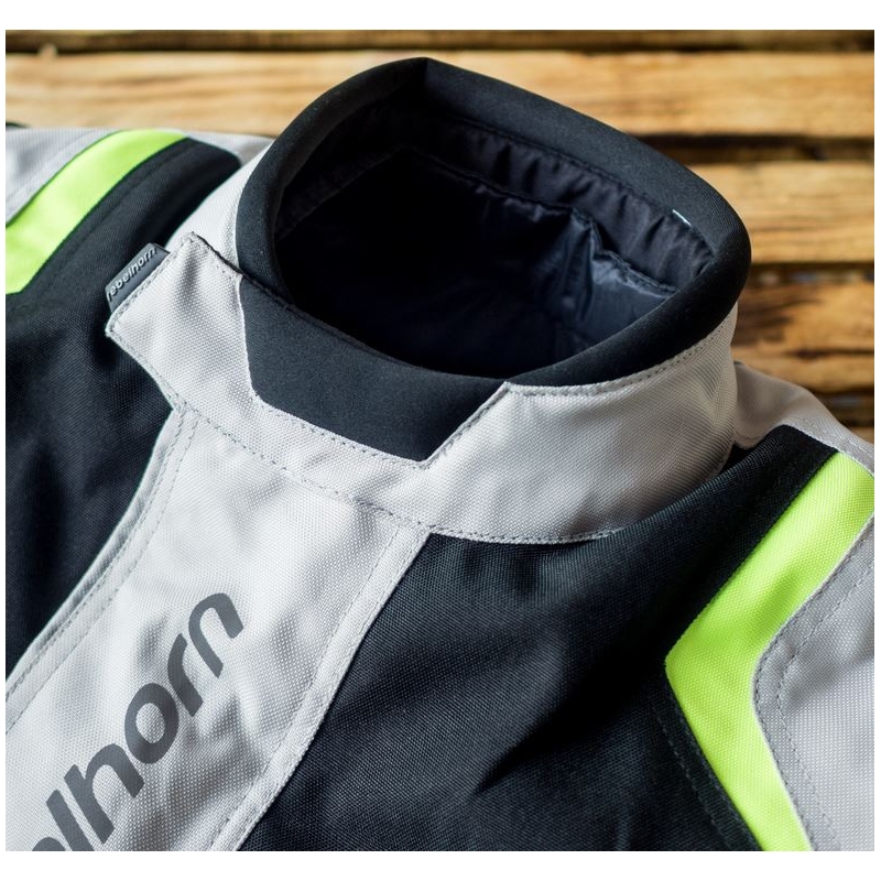 Motociklistička jakna Rebelhorn Hiker Pro sivo-crna-fluo žuta