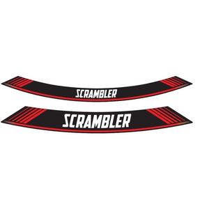 Linka na ráfek PUIG SCRAMBLER červená linky na ráfek - sada 8ks