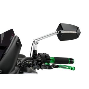 Zpětné zrcátko PUIG GTI eloxovaný hliník / černá levý