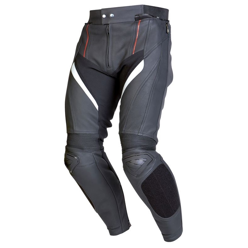 Kožne motociklističke hlače Ozone Grip crne