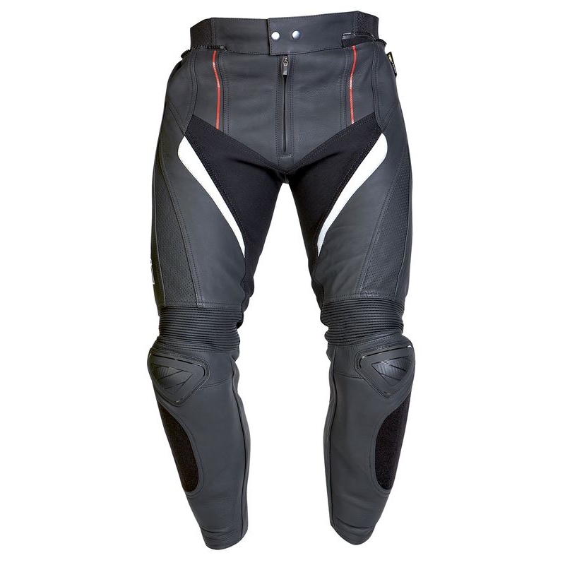 Kožne motociklističke hlače Ozone Grip crne