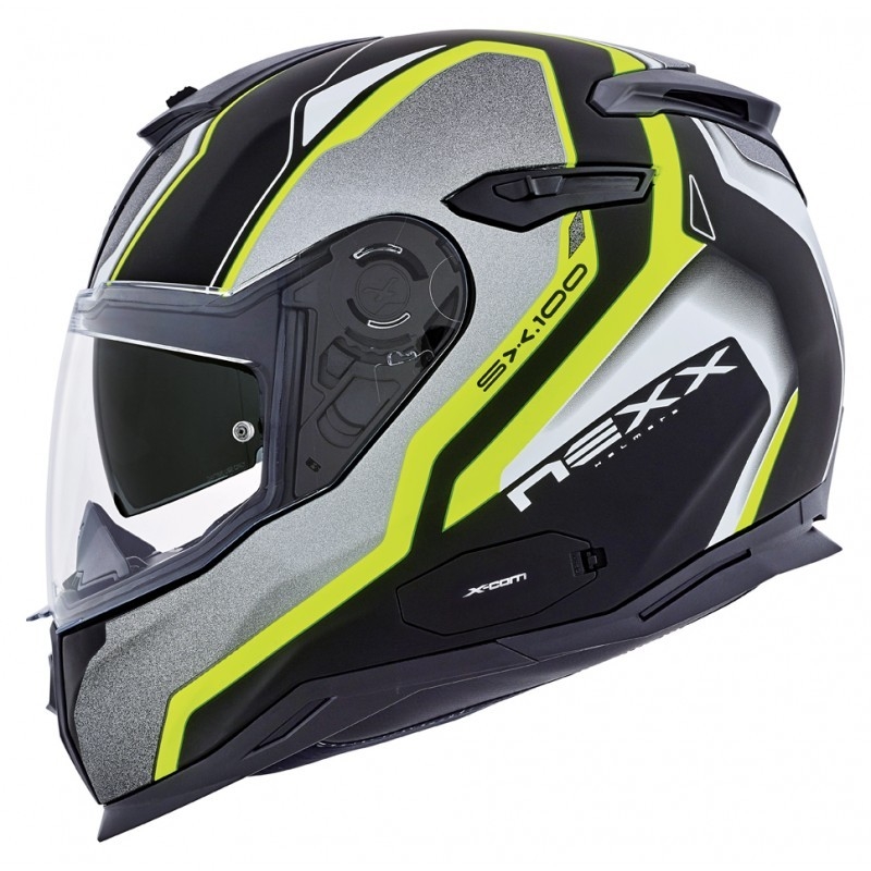Nexx SX 100 Blast motociklistička kaciga crno-siva-fluo žuta rasprodaja