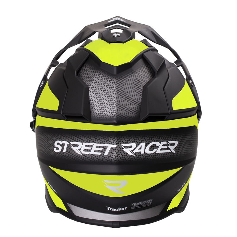 Enduro kaciga Street Racer Tracker crno-fluo žuta