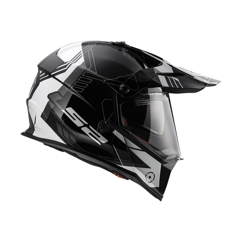 Enduro kaciga LS2 MX436 Pioneer Trigger crno-bijela-titan