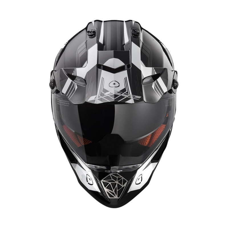 Enduro kaciga LS2 MX436 Pioneer Trigger crno-bijela-titan