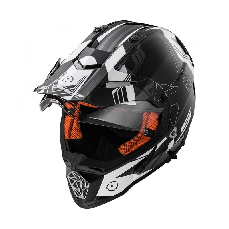 Enduro kaciga LS2 MX436 Pioneer Trigger crno-bijela-titan