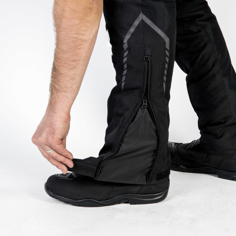 Motorističke hlače Ozone Flow crne skraćene rasprodaja