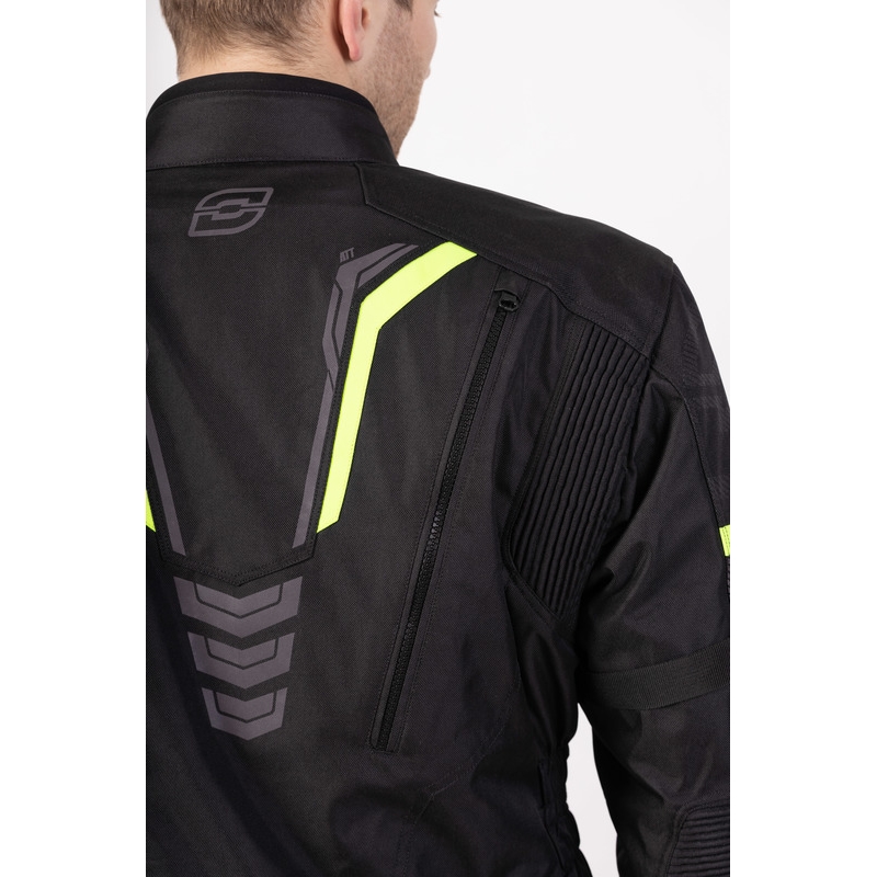 Ozone Tour III motoristička jakna crna-antracit-fluo žuta