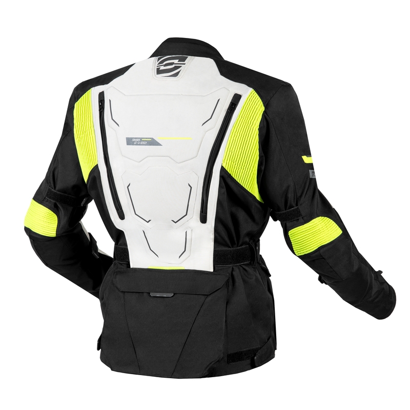 Motociklistička jakna Ozone Sahara crno-siva-fluo žuta rasprodaja