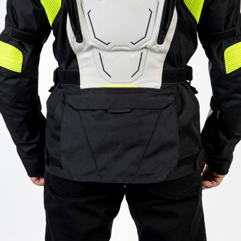 Motociklistička jakna Ozone Sahara crno-siva-fluo žuta rasprodaja