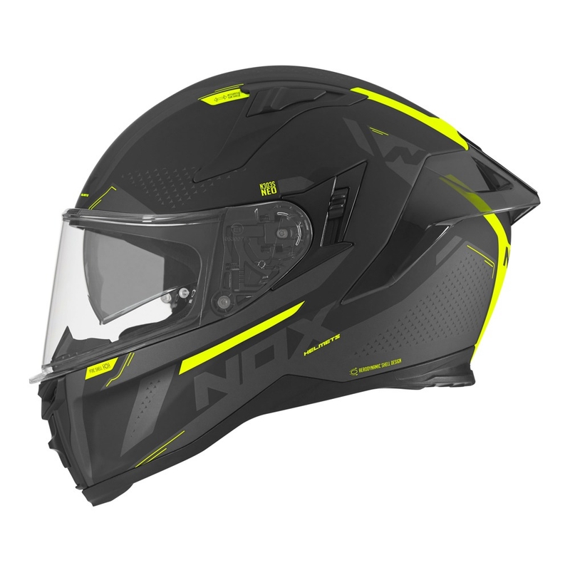 Integralna motociklistička kaciga NOX N303-S Neo crno-fluo žuta