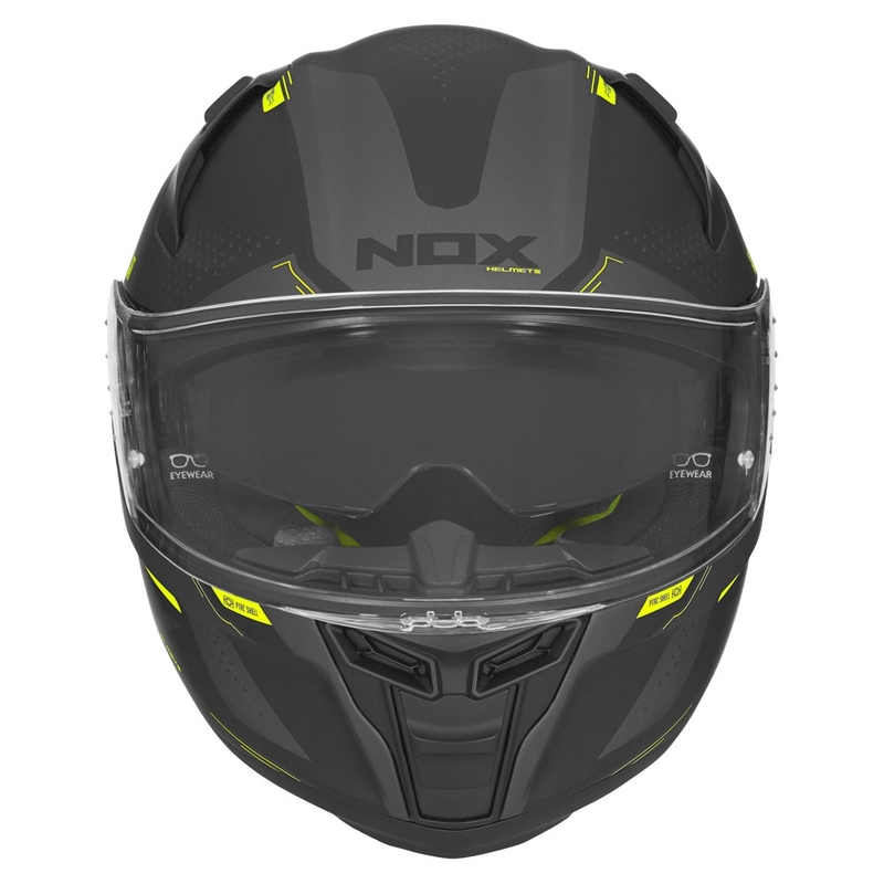 Integralna motociklistička kaciga NOX N303-S Neo crno-fluo žuta