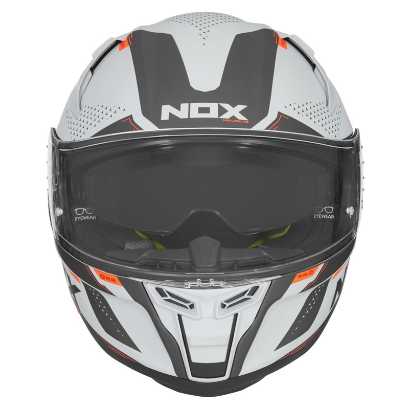 Integralna motociklistička kaciga NOX N303-S Neo sivo-fluo narančasta rasprodaja
