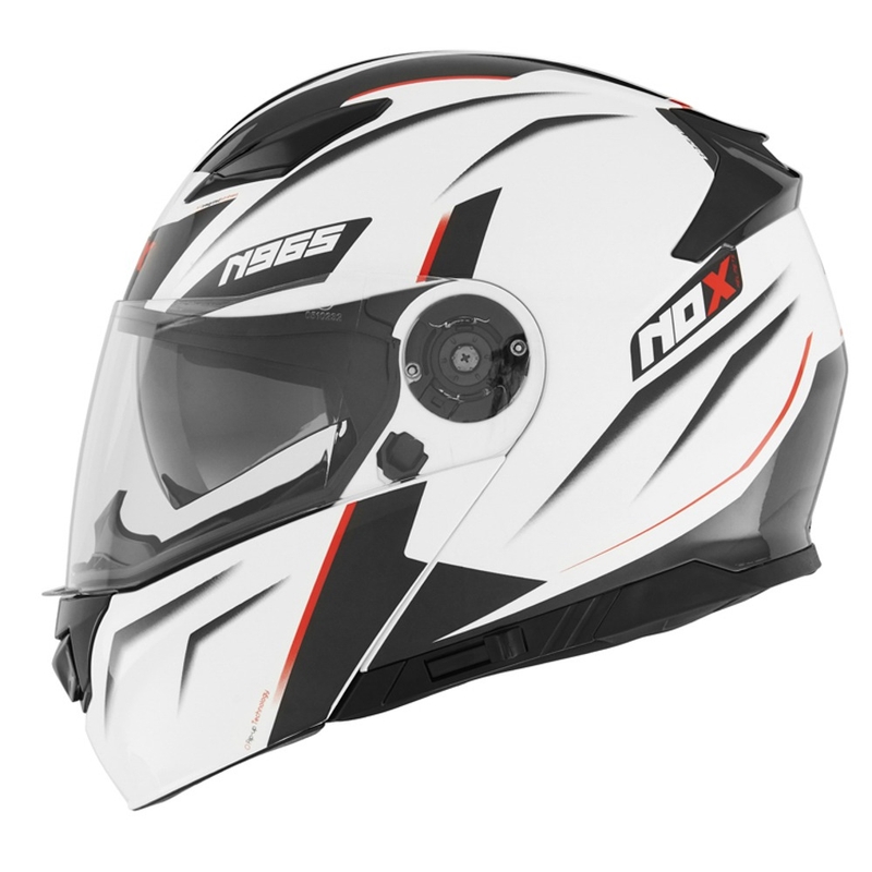 NOX N965 Supra Flip Up motociklistička kaciga Bijelo-Crvena