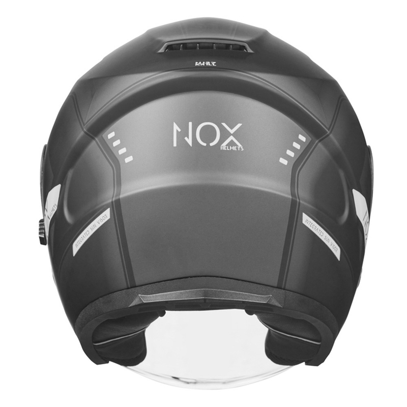 Otvorena motociklistička kaciga NOX N128 Krill crno-bijela
