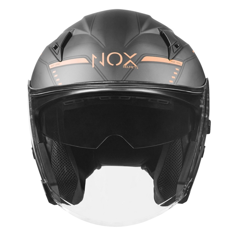 Otvorena motociklistička kaciga NOX N128 Krill crno-brončana