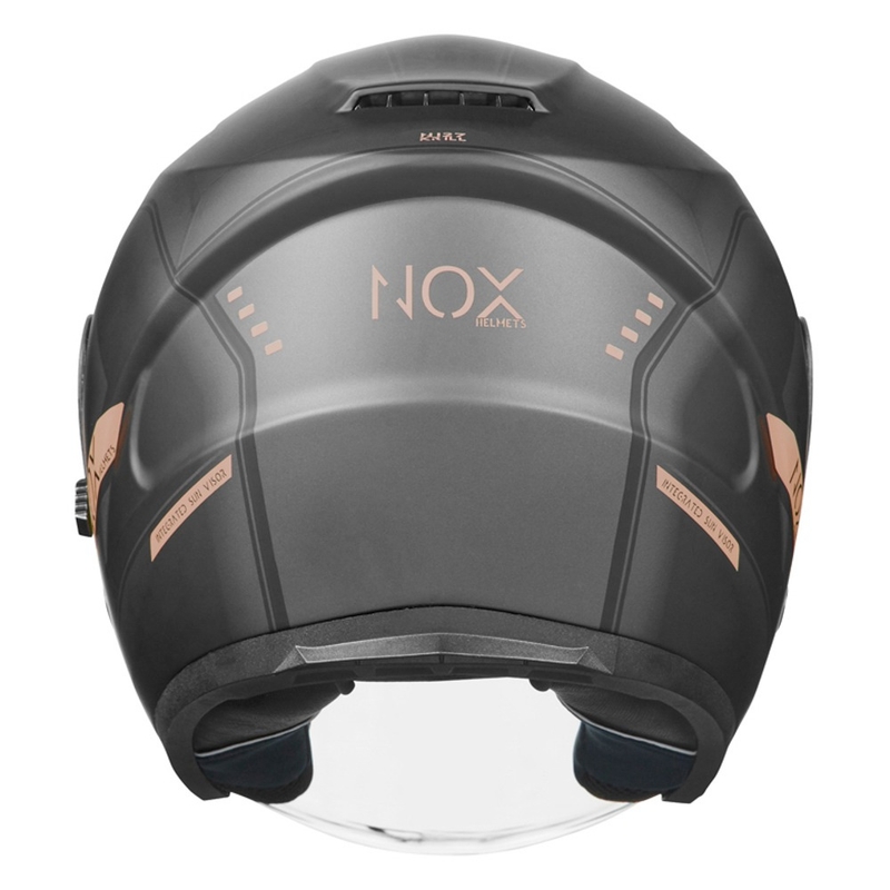 Otvorena motociklistička kaciga NOX N128 Krill crno-brončana