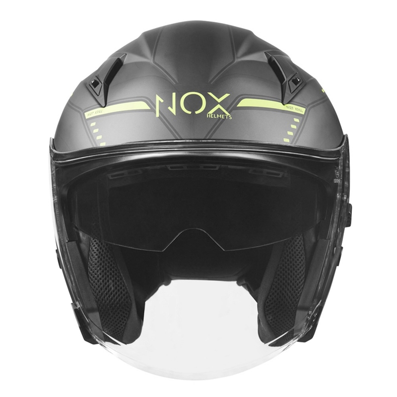 Otvorena motociklistička kaciga NOX N128 Krill black-fluo yellow