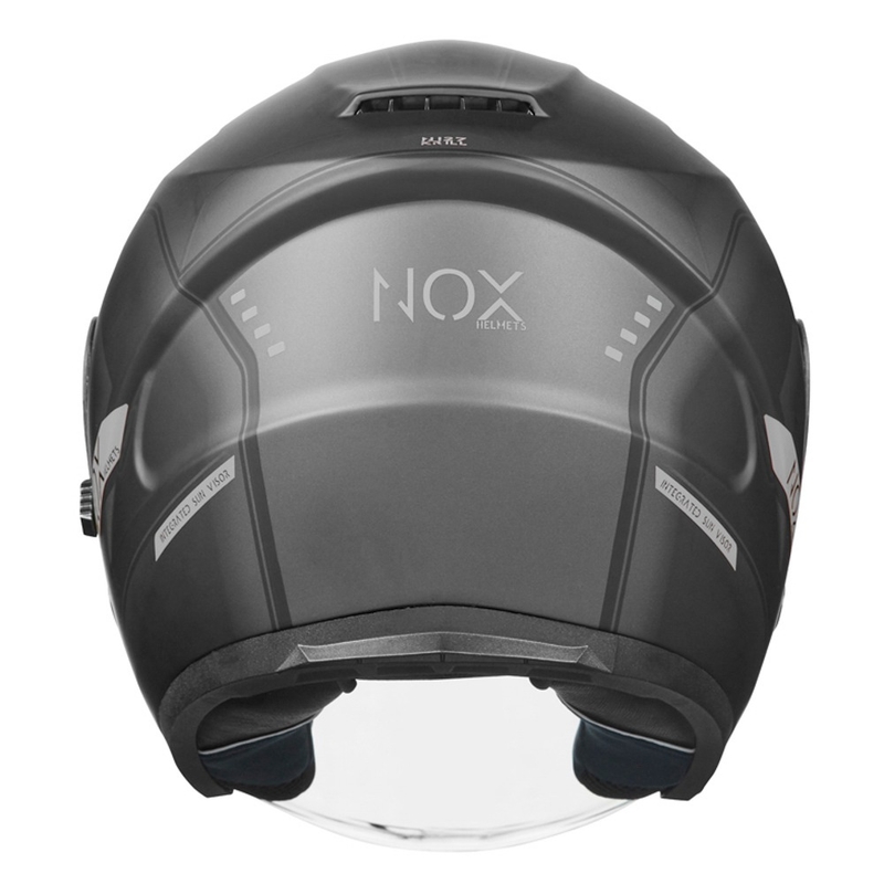 Otvorena motociklistička kaciga NOX N128 Krill black-titanium rasprodaja