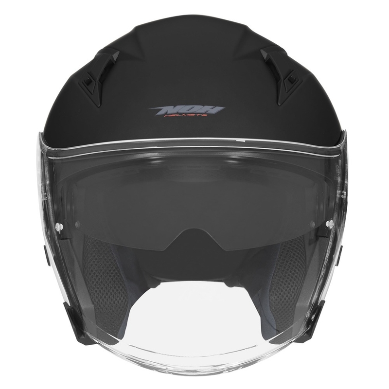 Otvorena motociklistička kaciga NOX N128 crna mat rasprodaja