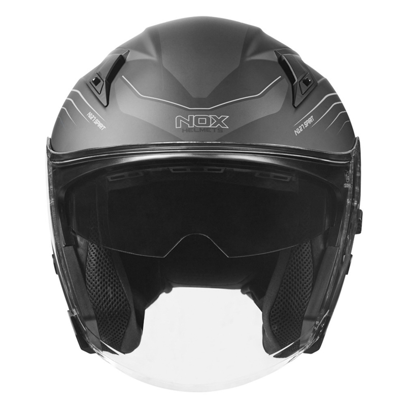 Otvorena motociklistička kaciga NOX N128 Spirit crna-titan