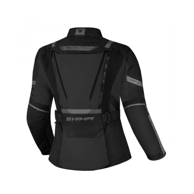 Ženska motoristička jakna Shima Hero 2.0 crna