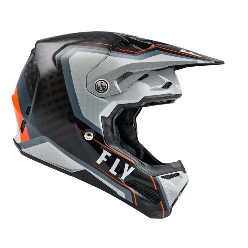 Motocross kaciga FLY Racing Formula Carbon Axon crno-sivo-narančasta