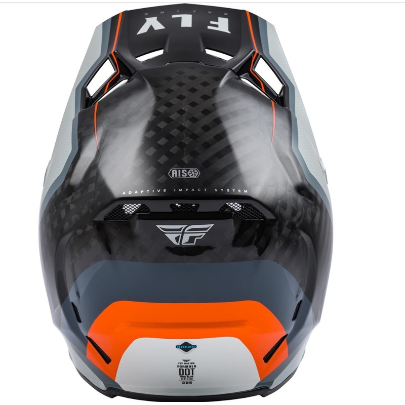 Motocross kaciga FLY Racing Formula Carbon Axon crno-sivo-narančasta