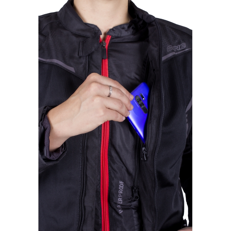 Ženska motoristička jakna Ozone Jet II crna rasprodaja