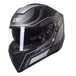 Integralna motociklistička kaciga Street Racer SR I1 crno-sivo-bijela
