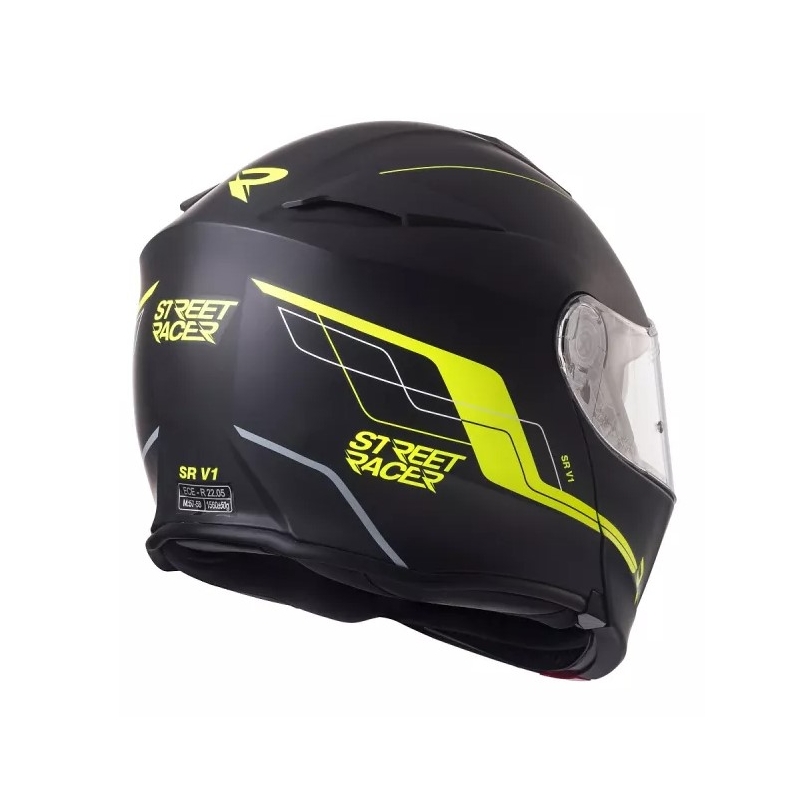 Motociklistička kaciga na preklop Street Racer SR V1 crno-fluo žuta rasprodaja