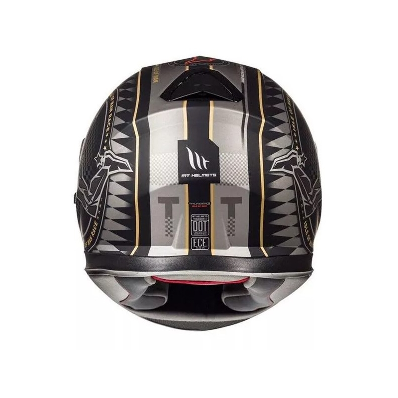 Integralna motociklistička kaciga MT Thunder 3 SV isle of man crno-srebrna rasprodaja