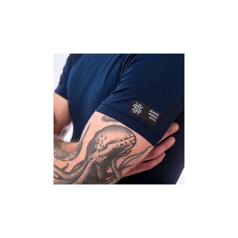 Muška majica kratkih rukava Sensor Merino Active tamnoplava rasprodaja