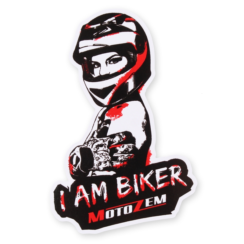 Naljepnica MotoZem Ja sam biciklist - žena
