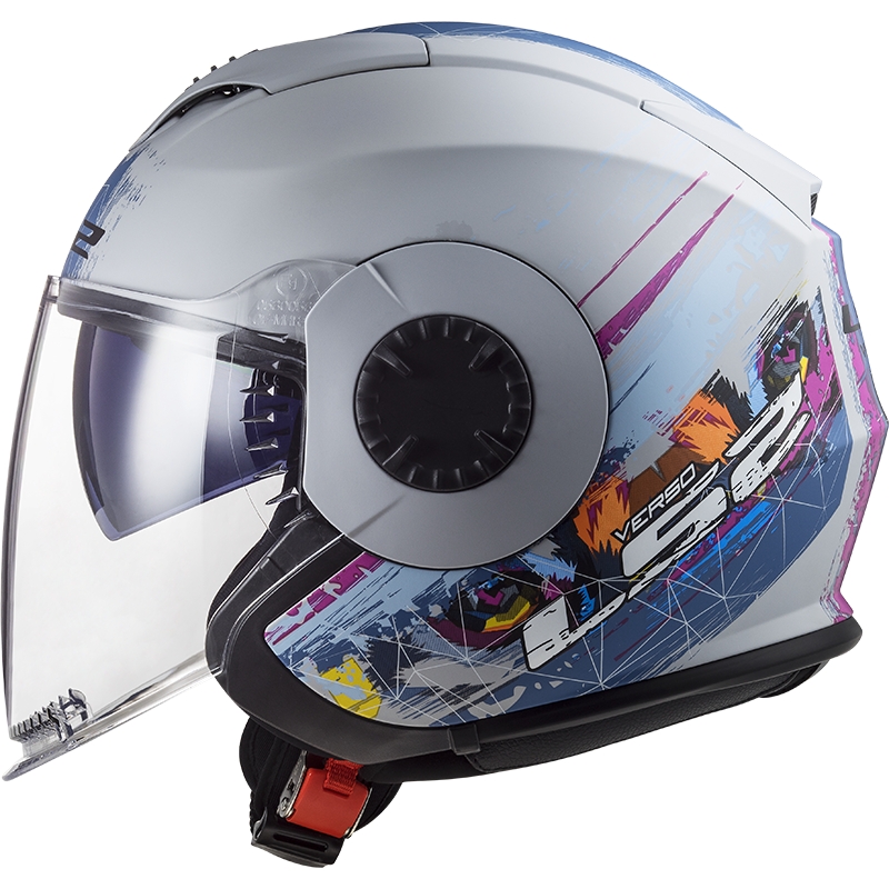 Otvorena motociklistička kaciga LS2 OF570 Verso Spring srebrno plava