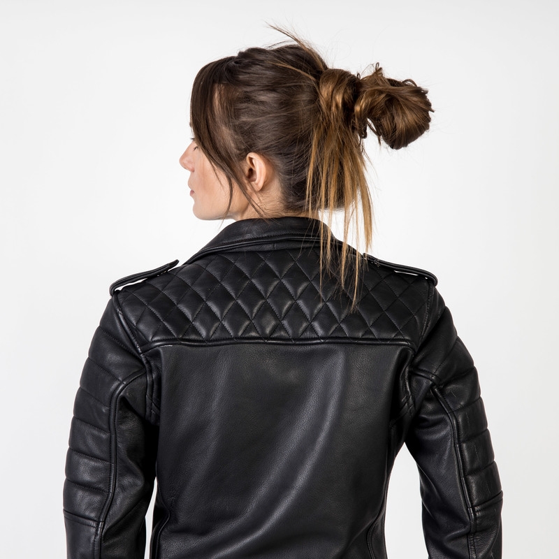 Ženska motoristička jakna Ozone Ramones Modern crna rasprodaja