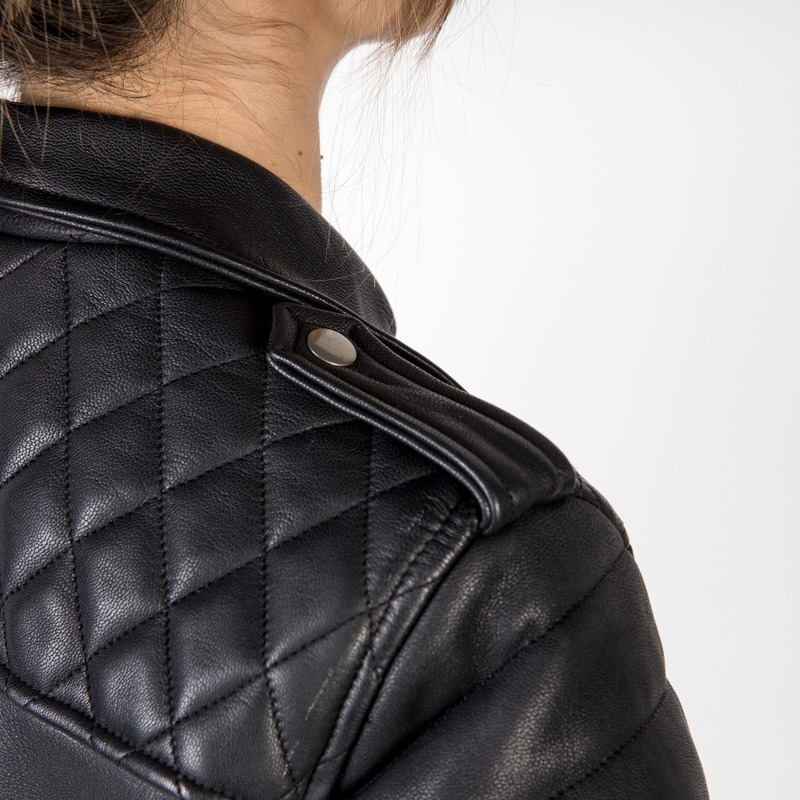 Ženska motoristička jakna Ozone Ramones Modern crna rasprodaja