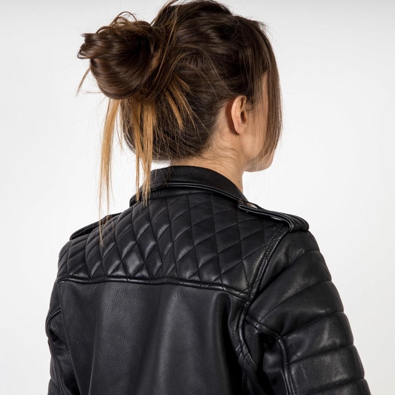 Ženska motoristička jakna Ozone Ramones Modern crna rasprodaja