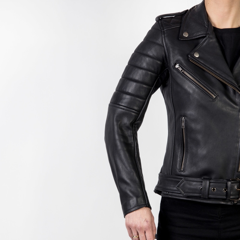 Ženska motoristička jakna Ozone Ramones Modern crna rasprodaja